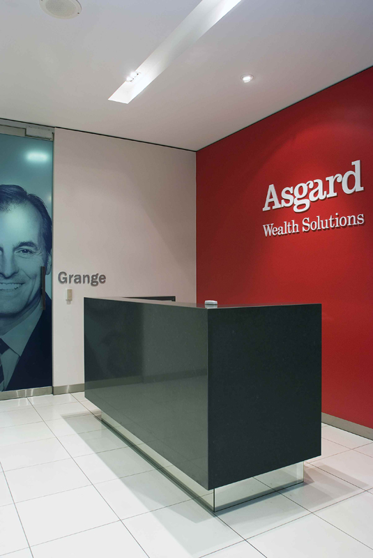 Asgard Wealth Solutions Reception Design by Hodgkison Adelaide Architects