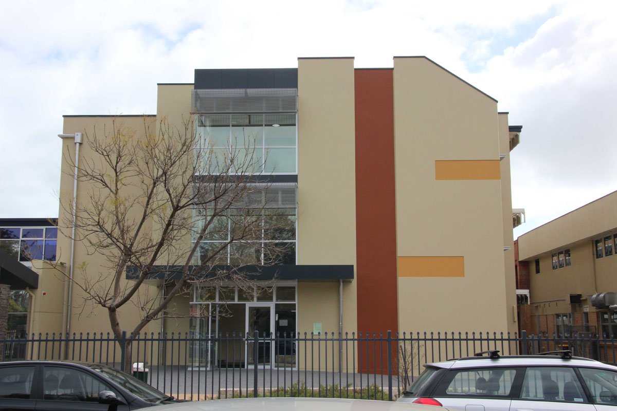 Emmaus Christian College Entrance by Hodgkison Adelaide Architects