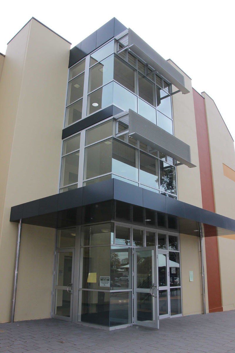 Emmaus Christian College Stairwell Exterior Design by Hodgkison Adelaide Architects