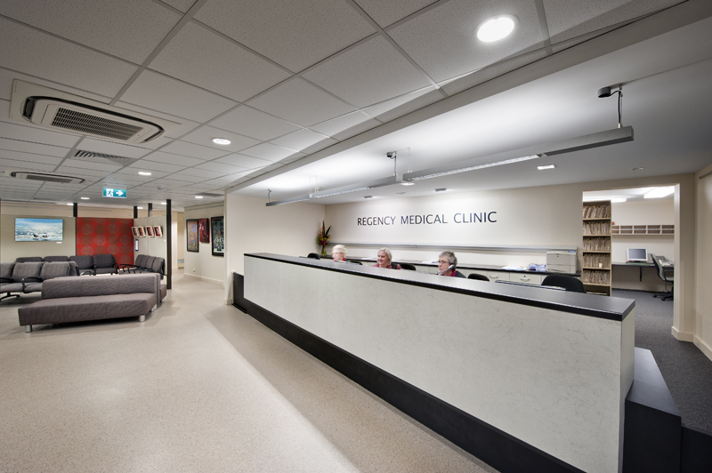 Regency Medical Clinic Reception Design by Hodgkison Adelaide Architects
