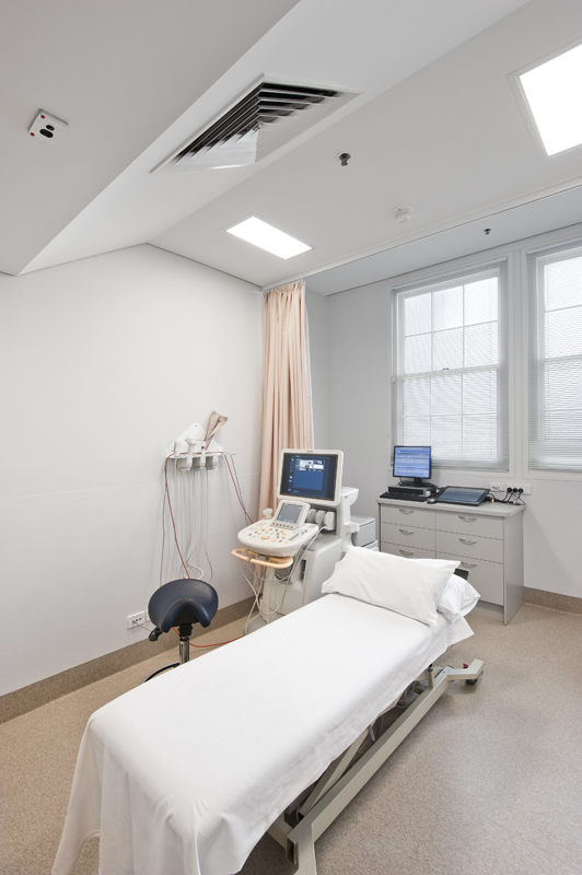 Repatriation Hospital Ultrasound Room Design by Hodgkison Adelaide Architects