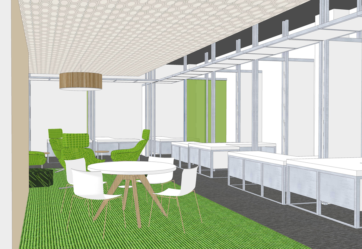 Homestart Finance Workstation 3D Design by Hodgkison Adelaide Architects