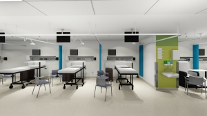 The Memorial Hospital Paediatric Recovery Unit 3D graphic representation by Hodgkison Architects Adelaide