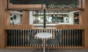 Corporate cafe designed by Hodgkison Interiors Adelaide