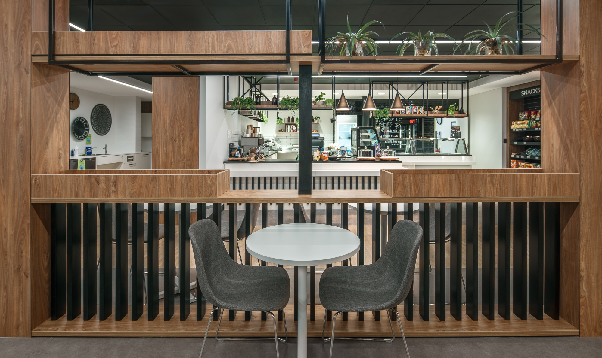 Corporate cafe designed by Hodgkison Interiors Adelaide