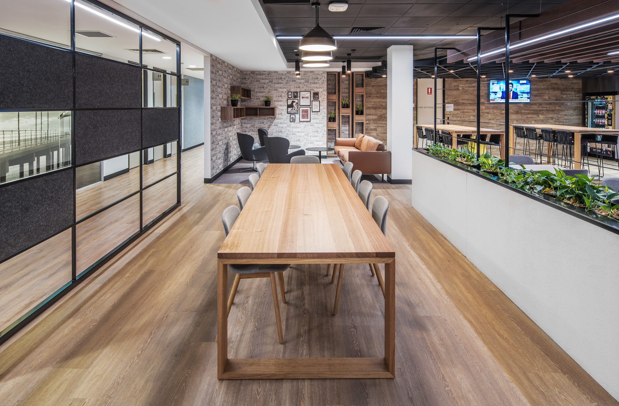 Corporate cafe designed by Hodgkison Interior Design Adelaide
