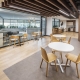 Corporate cafe seating area designed by Hodgkison Architects Adelaide