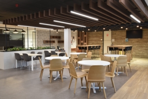 Corporate Cafe Area designed by Hodgkison Architects Adelaide