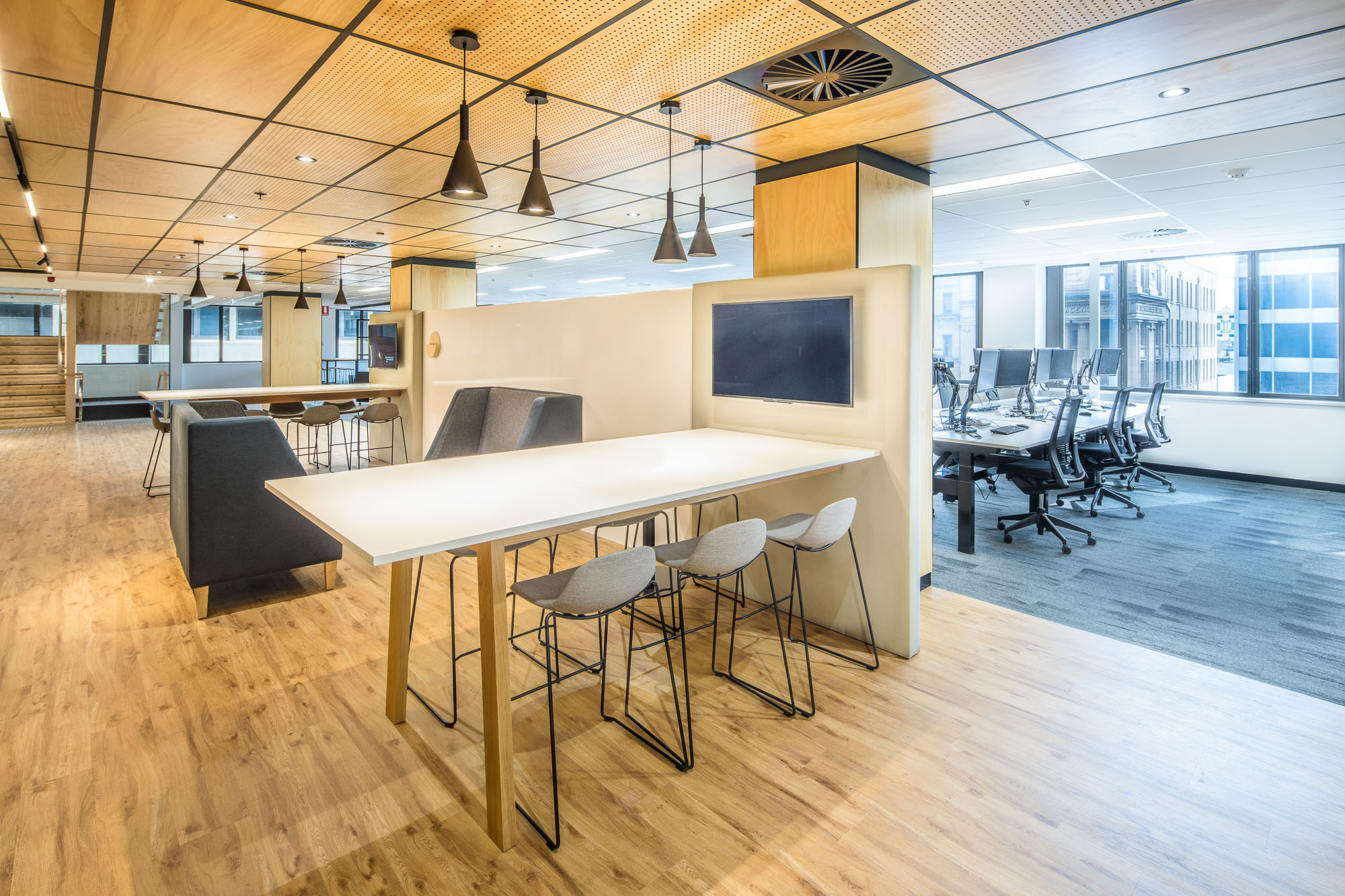 Hodgkison designed fitout at Aurecon Adelaide